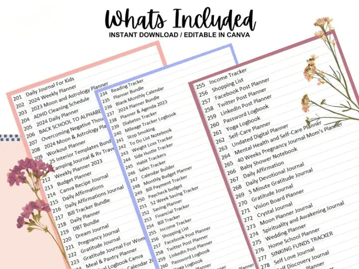 15,000+ Pages PLR Planners, Journals, Trackers | Monster Template Bundle with Resell Rights (ON SALE!)